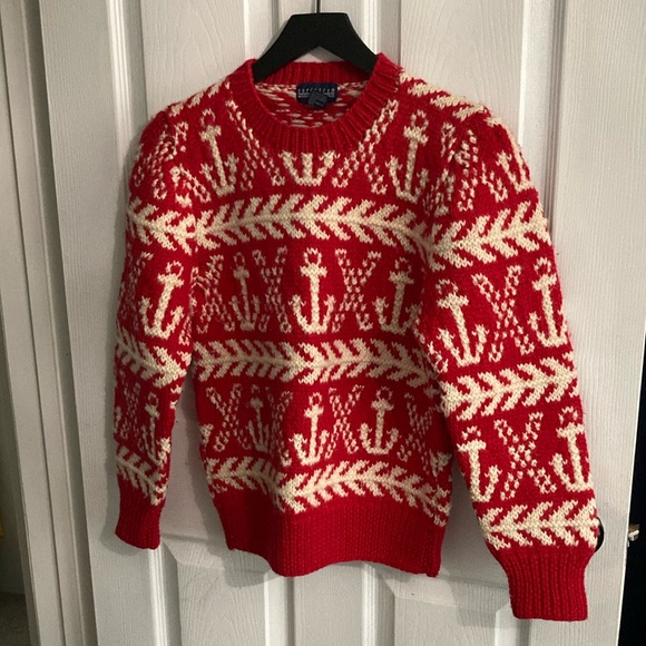 Vintage NORDSTROM hand knit marine sweater S - Picture 2 of 8